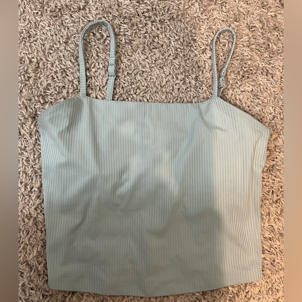 Girlfriend Collective Light Blue Ribbed Devon Cami | Size M
